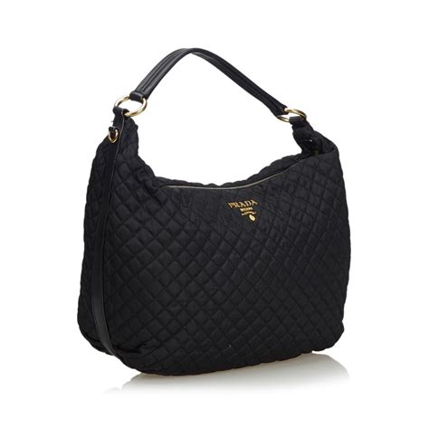 Borsa hobo Prada Margit in pelle Foresta/nero 